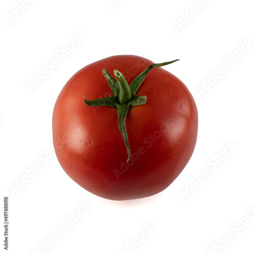 Tomato isolated on white background. With clipping path. Full depth of field.