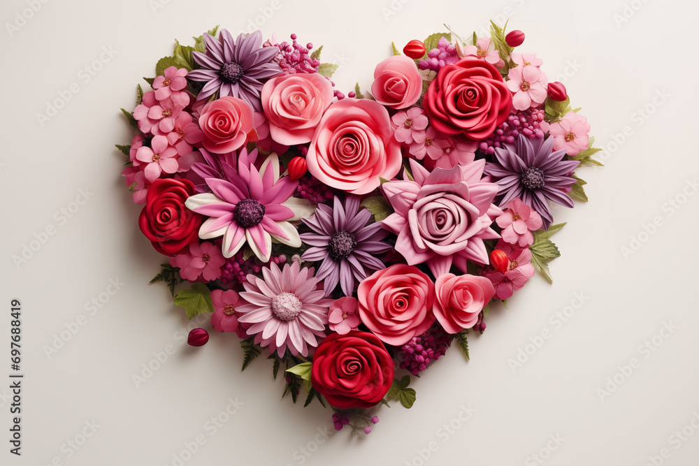 Heart-shaped bouquet for Valentine's, Mother's, and Women's Day Heart-shaped bouquet for Valentine's, Mother's, and Women's Day