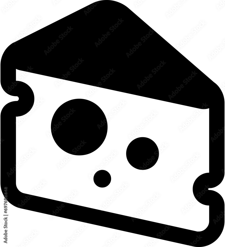 cheese logo vector, cheese icon vector, black and white cheese vector ...