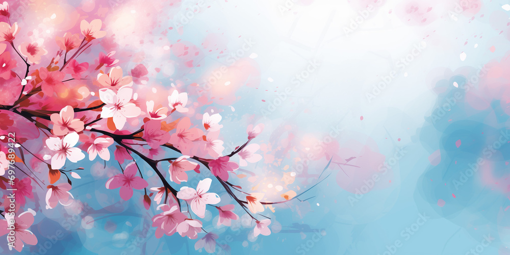 Beautiful spring background in pastel colors, blooming tree branch Beautiful spring background in pastel colors, blooming tree branch