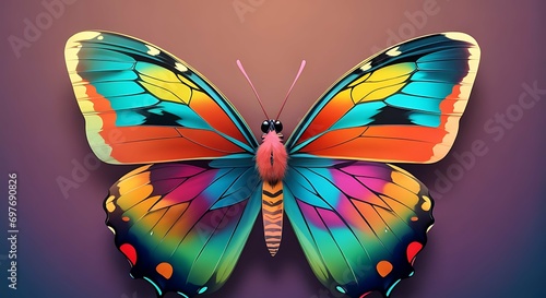 multicolor butterfly art for children © prasanna