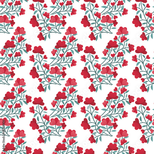 Valentine Hearts seamless pattern design
