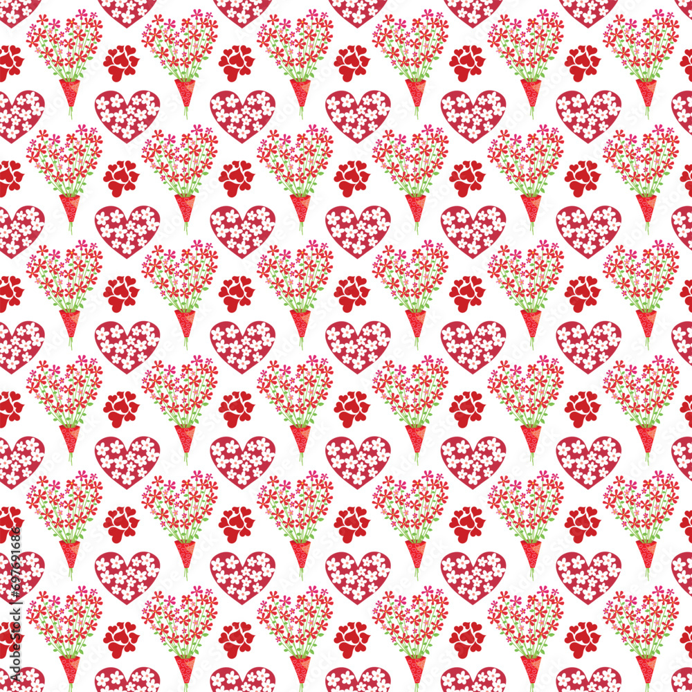 Free vector abstract pattern design with hearts .
