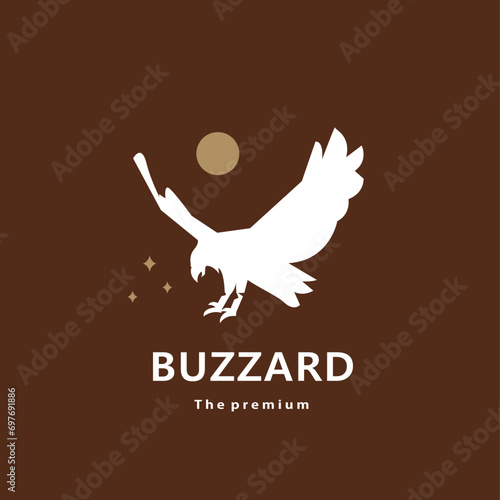 animal buzzard natural logo vector icon silhouette retro hipster