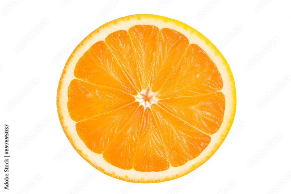 slice of orange isolated on white transparent background slice of orange isolated on white transparent background