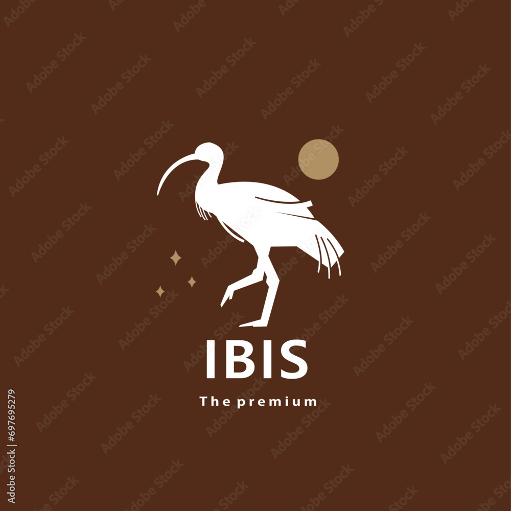 animal ibis natural logo vector icon silhouette retro hipster animal ibis natural logo vector icon silhouette retro hipster