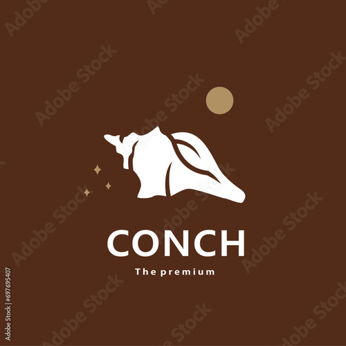 animal conch natural logo vector icon silhouette retro hipster