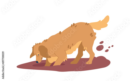 Golden Retriever Joyfully Digs Into The Soft Soil With Enthusiasm, Paws Flinging Dirt As Its Tail Wags, Embodying Joy