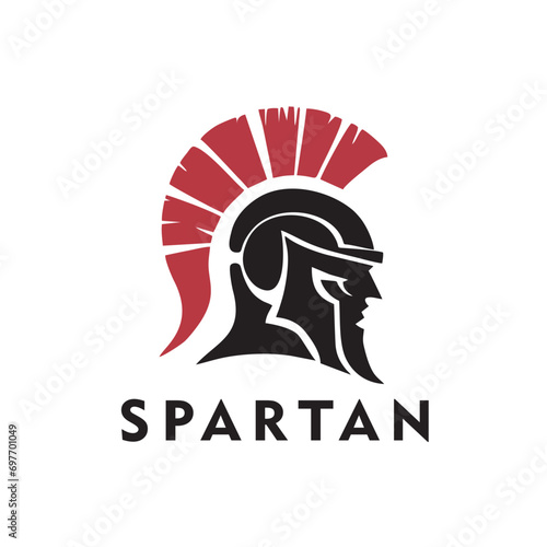 Spartan logo design. Spartan creative logo isolated on white background.