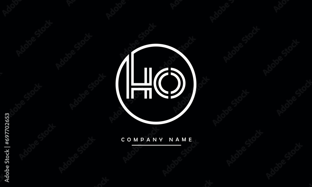 HO, OH, H, O Abstract Letters Logo Monogram