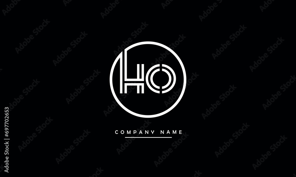 HO, OH, H, O Abstract Letters Logo Monogram HO, OH, H, O Abstract Letters Logo Monogram