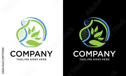 Creative Abstract biotechnology water leaf dna drop logo design. green energy, medicine, science, technology, laboratory, electronics logotype vector icon