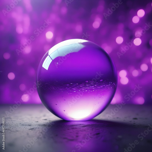 Abstract violet render with a sphere
