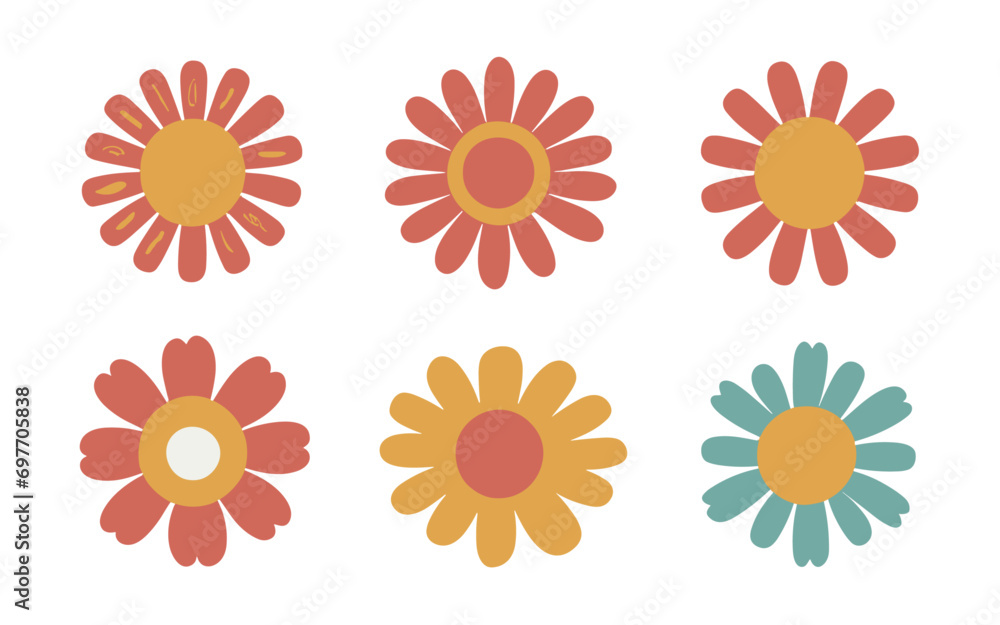Abstract flowers vector clipart. Spring illustration. Abstract flowers vector clipart. Spring illustration.