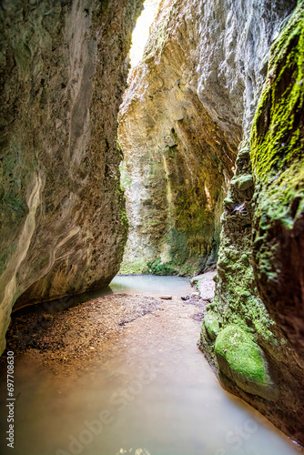 Peristeria Gorge with water, Peloponnese, Greece