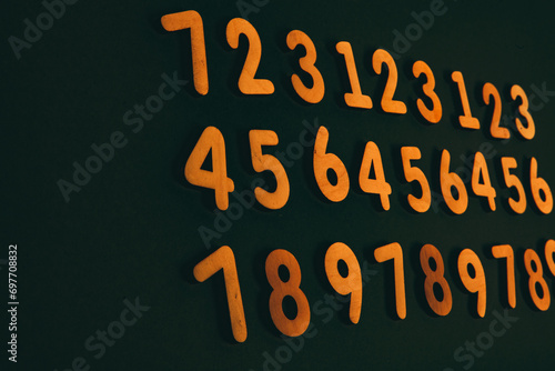 Background or texture of numbers. Finance data concept. Mathematic. Banking or currency. Business and economic growth.  © romeof