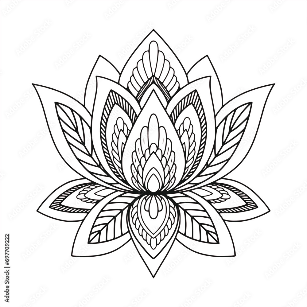 Stylish , fashionable  and awesome Lotus Flower art and illustrator