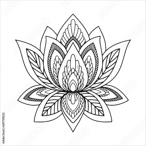 Stylish , fashionable  and awesome Lotus Flower art and illustrator