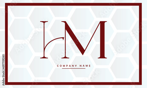 HM, MH, H, M Abstract Letters Logo Monogram