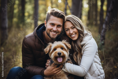 a couple and their dog