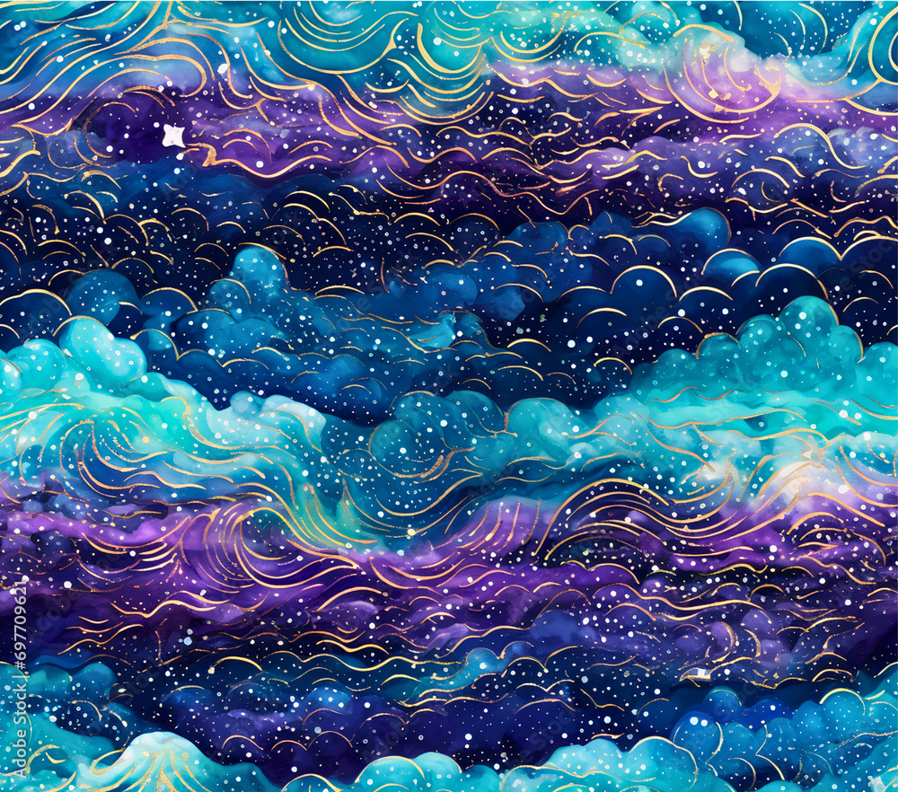 Turquoise Wave Elegance, Created using generative AI Turquoise Wave Elegance, Created using generative AI