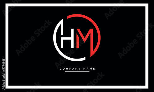 HM, MH, H, M Abstract Letters Logo Monogram