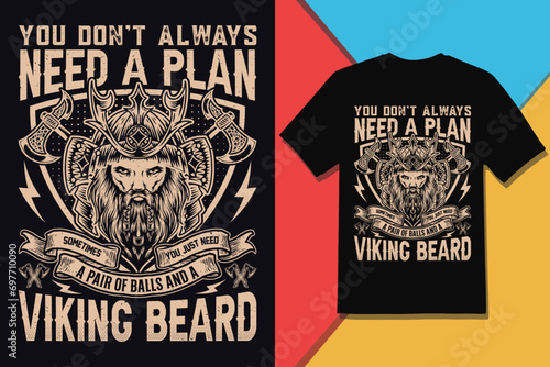 Viking T-shirt Design And Vector Graphic.