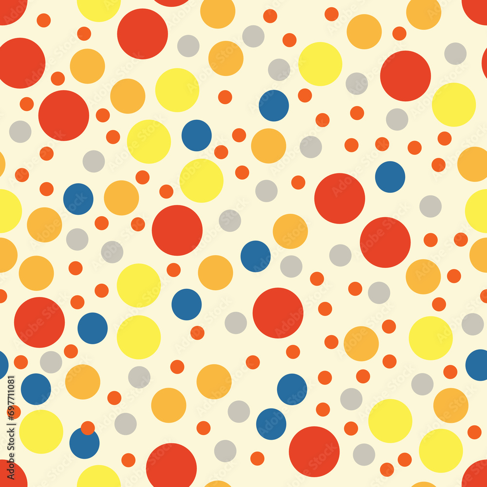Seamless Polka Dot Kaleidoscope in Harmony of Hues Seamless Polka Dot Kaleidoscope in Harmony of Hues