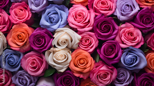 Backdrop of colorful roses   