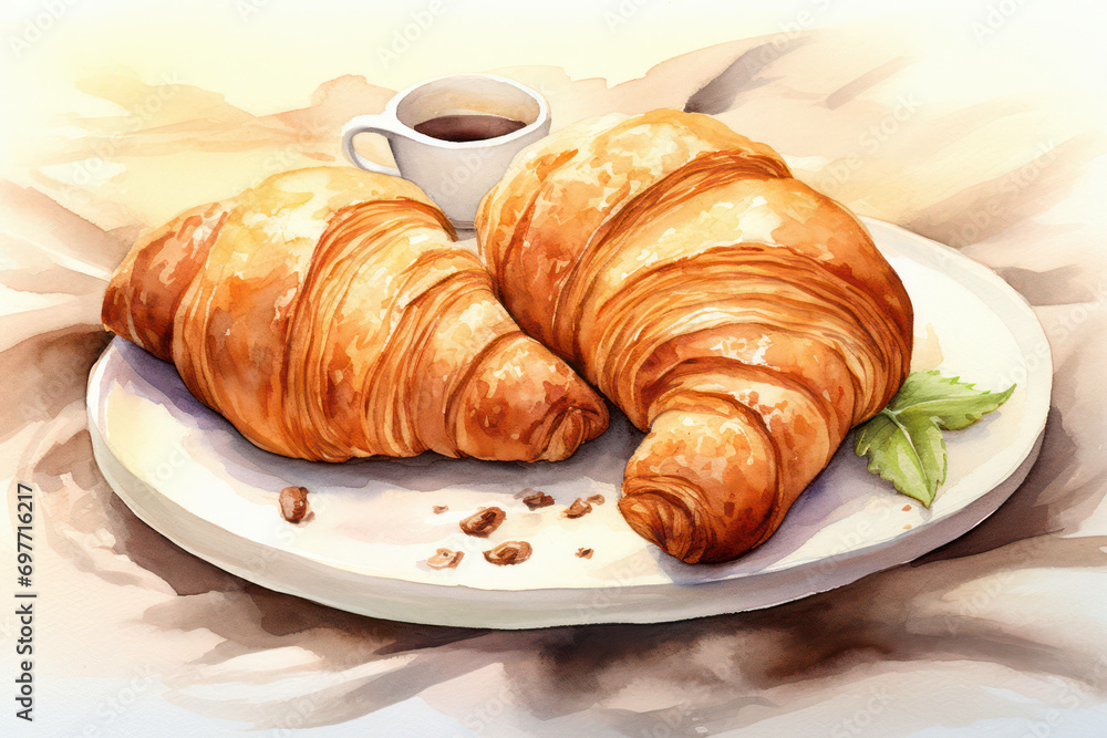 Pastry croissant drink snack bakery meal food morning background breakfast french bread table cup Pastry croissant drink snack bakery meal food morning background breakfast french bread table cup