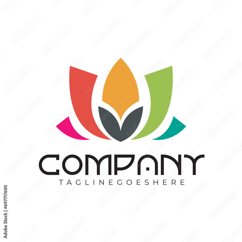 Abstract Colorful Logo Design isolated on white background. Abstract Colorful Logo Design isolated on white background.