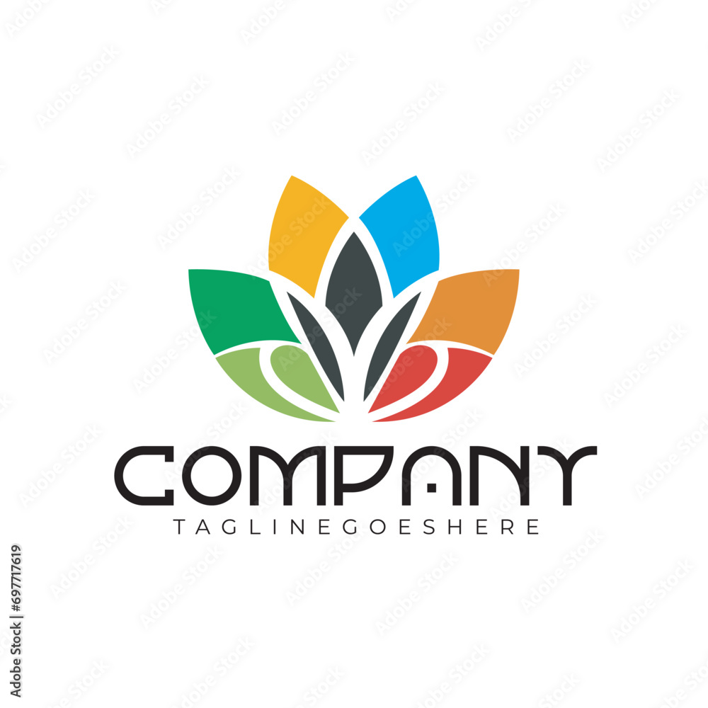 Abstract Colorful Logo Design isolated on white background. Abstract Colorful Logo Design isolated on white background.