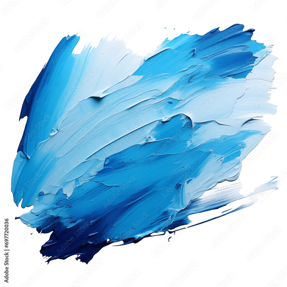 Fototapeta premium blue paint brush stroke