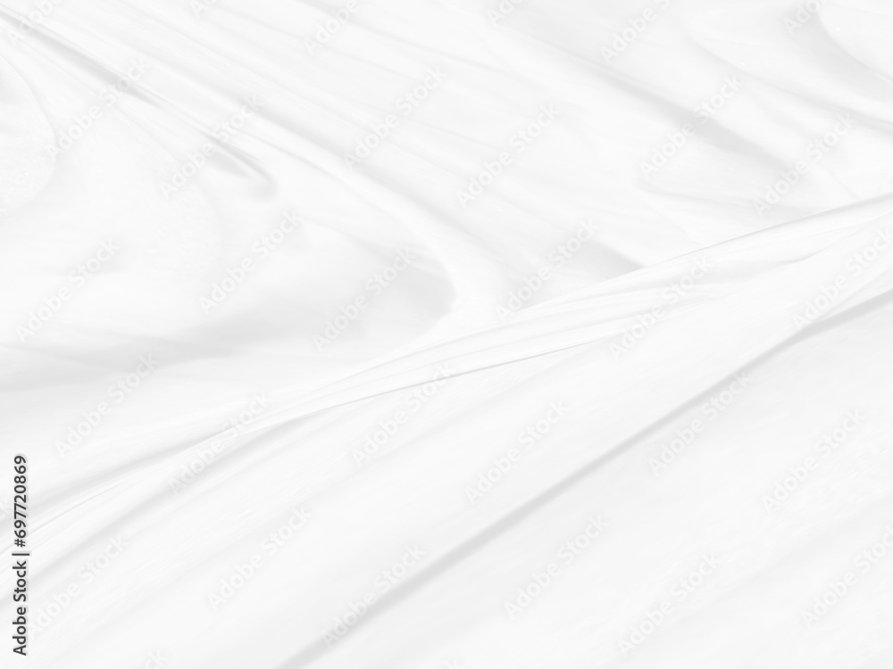 Clean woven beautiful soft fabric abstract smooth curve shape decorative fashion textile white background