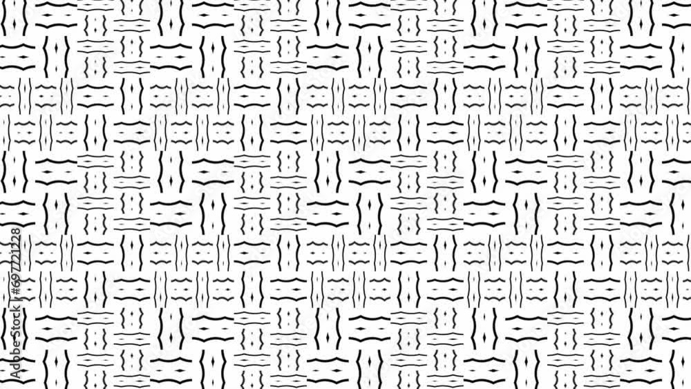 Abstract background with black stripes.Seamless loop video.Monochrome pattern. Abstract background with black stripes.Seamless loop video.Monochrome pattern.