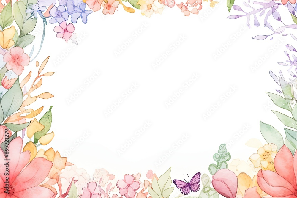 Hand-Drawn Mother's Day Letter Paper in a Gentle Pastel Palette, Ideal for Your Messages of Appreciation.