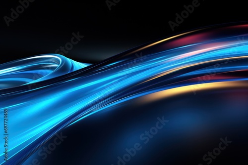wave, line, colours, design, art, motion, wallpaper, colourful, light, bright. abstract art background image with smooth lines blue color motion likes liquid and wave line light via ai generate.