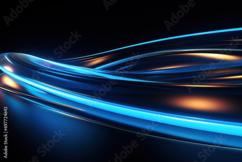 wave, line, colours, design, art, motion, wallpaper, colourful, light, bright. abstract art background image with smooth lines blue color motion likes liquid and wave line light via ai generate.