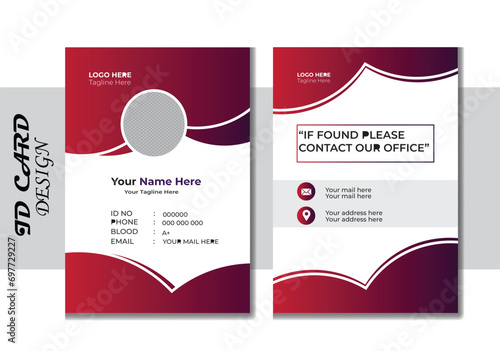 Modern  vector abstract id cards template concept.