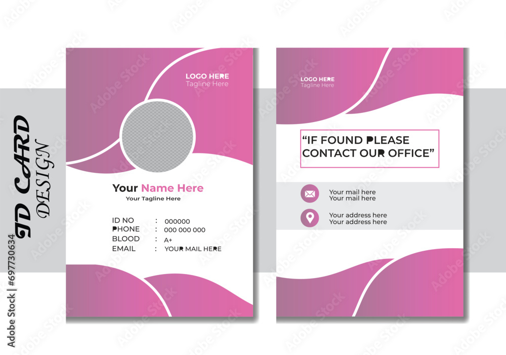 Vector Modern and clean business id card template. Vector Modern and clean business id card template.