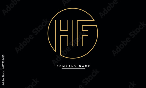 HF, FH, H, F Abstract Letters Logo Monogram photo