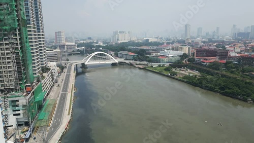 Captivating aerial footage of the Pasig River flowing between the Binondo and Intramuros districts of Manila, Philippines
 photo