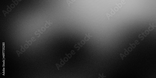 Gradient grainy background, white illuminated spots on black, noise texture effect