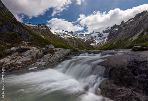 Fototapeta Naklejka Na Ścianę i Meble -  Mountain Stream running from High Altitude Lake