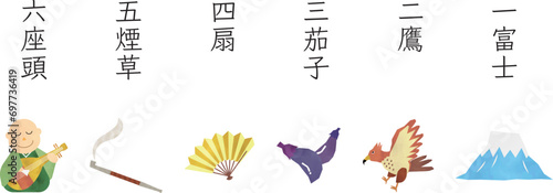 一富士二鷹三茄子四扇五煙草六座頭