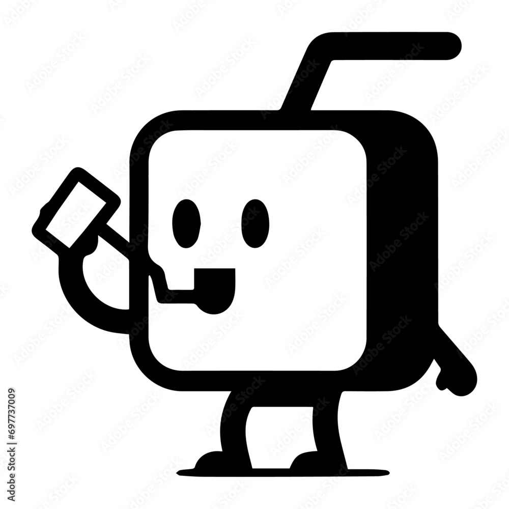 minimal Funny cartoon Character vector silhouette, silhouette, black color, white background minimal Funny cartoon Character vector silhouette, silhouette, black color, white background