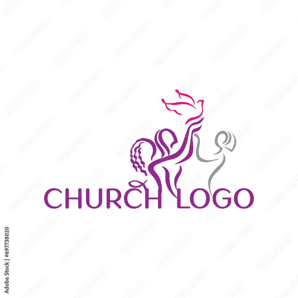 church bible logo design vector