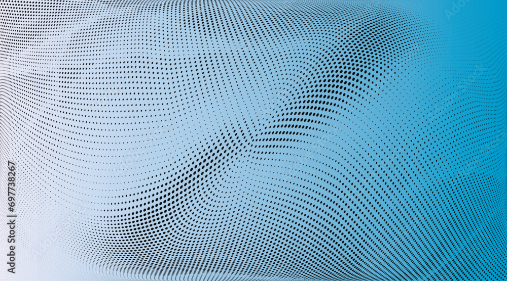 Light blue halftone dots pattern texture background.
Light blue halftone dots pattern texture background.