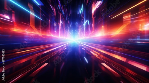 connection, network, technology, communication, futuristic, cyberspace, innovation, 3d rendering, city skyline, connect. abstract smart network and connection technology generative image via AI.