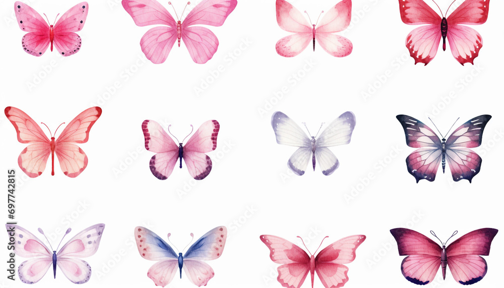 Butterfly collection Watercolor